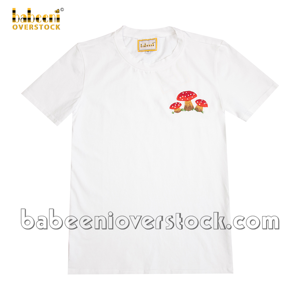 Hand-embroidery fungus women T-shirt - BB2216